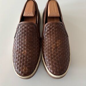 Johnston & Murphy McGuffey Woven Men's Slip-On in Tan